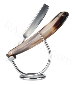 Thomas Radley Cadman & Sons Bengall Straight Razor, Ram’s Horn Scales - Thumbnail