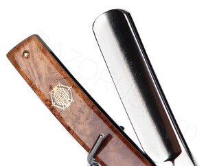 Tuckmantel & Martin Tuckmar 196 Straight Razor, Arbutus Burlwood - Thumbnail