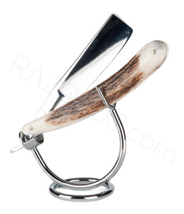 Wade & Butcher Straight Razor, Deer Antler - Thumbnail