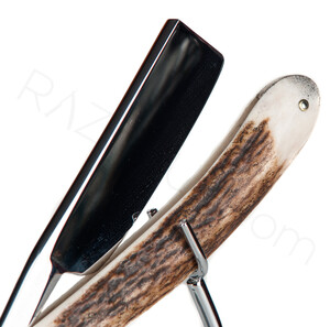 Wade & Butcher Straight Razor, Deer Antler - Thumbnail