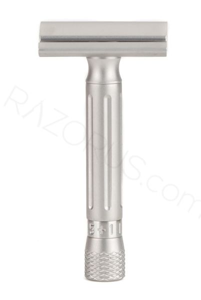 Yaqi Avanti Stainless Steel Adjustable Double Edge Safety Razor, Matte