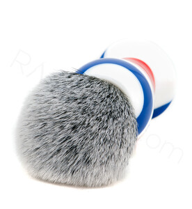 Yaqi Barber Pole Tuxedo Synthetic Shaving Brush - Thumbnail