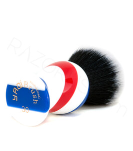 Yaqi Barber Pole Tuxedo Synthetic Shaving Brush - Thumbnail