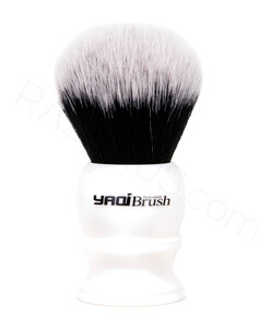 Yaqi Big White Tuxedo Synthetic Shaving Brush - Thumbnail