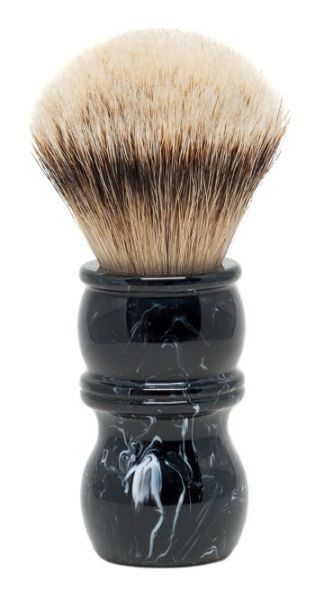 Yaqi Black Marble Silvertip Badger Shaving Brush - 1