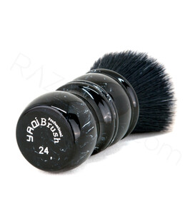 Yaqi Black Marble Tuxedo Synthetic Shaving Brush - Thumbnail