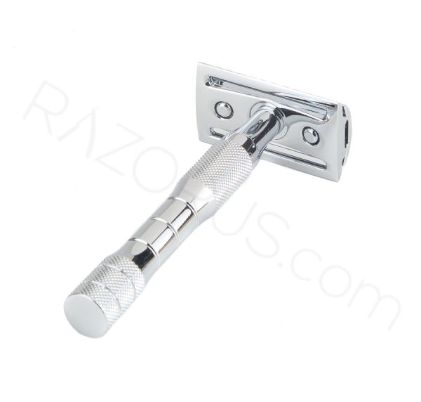 Yaqi Classic Double Edge Safety Razor, Chrome, Stainless Steel Handle