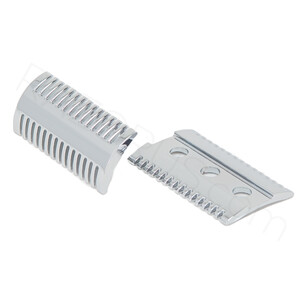 Yaqi DE Safety Razor Head, Mellon Open Comb, Chrome - Thumbnail