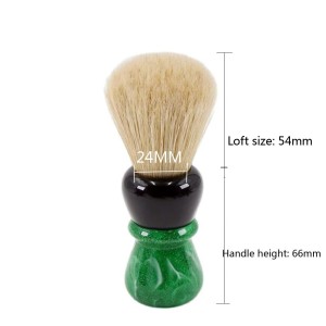 Yaqi Green Viper Boar Bristle Shaving Brush - Thumbnail