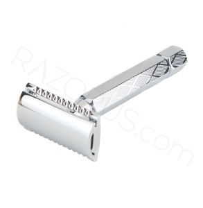 Yaqi Hexahedral Double Edge Safety Razor, Chrome - Thumbnail