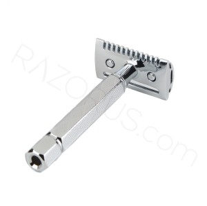 Yaqi Hexahedral Double Edge Safety Razor, Chrome - Thumbnail