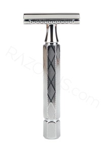 Yaqi Hexahedral Double Edge Safety Razor, Chrome - Thumbnail