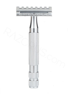 Yaqi Knight Helmet DE Safety Razor, Matte Chrome - Thumbnail