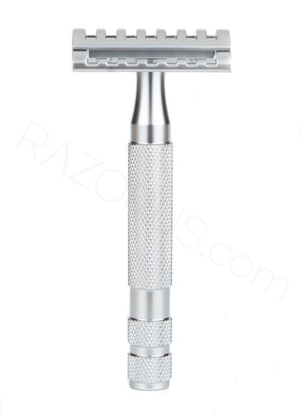 Yaqi Knight Helmet DE Safety Razor, Matte Chrome