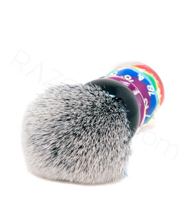 Yaqi Lucky Dice Tuxedo Synthetic Shaving Brush - Thumbnail