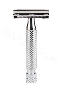 Yaqi Monarch Double Edge Safety Razor, Chrome - Thumbnail