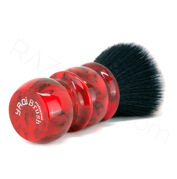 Yaqi Red Marble-24 Tuxedo Synthetic Shaving Brush