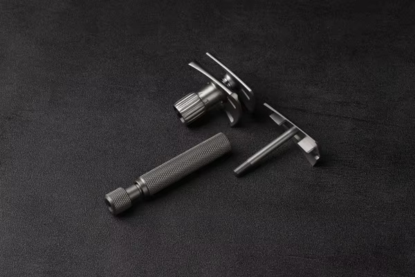 Yaqi Torqx Stainless Steel Slant Adjustable Double Edge Safety Razor, Matte