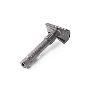 Yaqi Torqx Stainless Steel Slant Adjustable Double Edge Safety Razor, Matte - Thumbnail