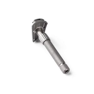 Yaqi Torqx Stainless Steel Slant Adjustable Double Edge Safety Razor, Matte - Thumbnail