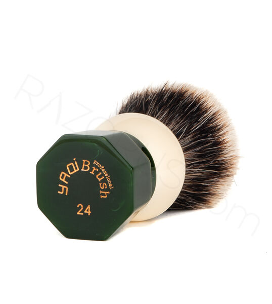 Yaqi Yeşil Obsidyen Two Band Badger Tıraş Fırçası - 2