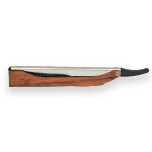 Zaza Focus R21 Color Shavette Straight Razor, Faux Wood - Thumbnail