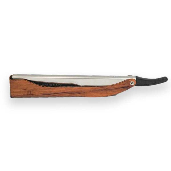 Zaza Focus R21 Color Shavette Straight Razor, Faux Wood