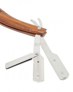 Zaza Shavette Straight Razor, Wood Handle - Thumbnail