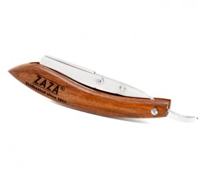 Zaza Shavette Straight Razor, Wood Handle - Thumbnail